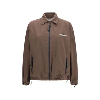 Miu Miu Brown Cotton Full-length Jacket