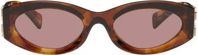 Miu Miu Brown Glimpse Sunglasses