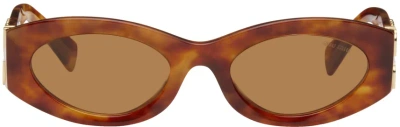 Miu Miu Brown Glimpse Sunglasses In 4bw2z1 - Havana