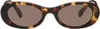 Miu Miu Brown Glimpse Sunglasses In Vau06b Havana