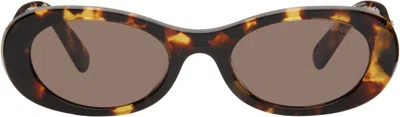Miu Miu Brown Glimpse Sunglasses In Vau06b Havana