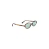 Miu Miu Brown Havana Oval Sunglasses In Brown