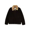 Miu Miu Faux-fur Collar Jacket In Black