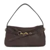 Miu Miu Brown Lamb Leather Aventure Shoulder Bag In Brown