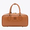 Miu Miu Brown Leather Arcadie Crossbody Bag In Brown