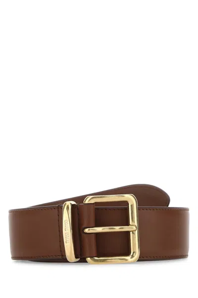 Miu Miu Brown Leather Belt