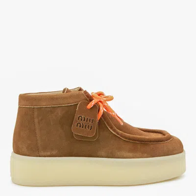 Miu Miu Brown Leather Boots