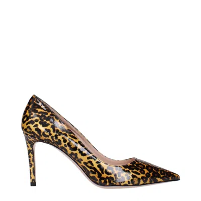 Miu Miu Brown Leather Broch