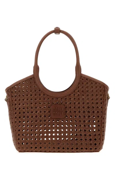 Miu Miu Intreccio Ivy Shoulder Bag In Pink