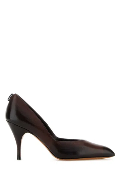 Miu Miu Brown Leather Heels