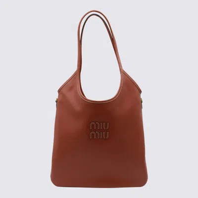 Miu Miu Brown Leather Ivy Totes