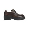 Miu Miu Lace-up Shoes Featuring Chunky Sole In Brown