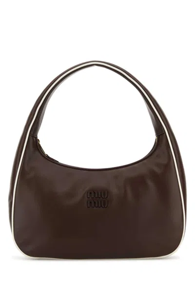 Miu Miu Brown Leather Shoulder Bag