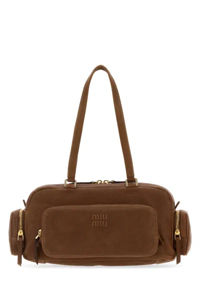Miu Miu Brown Leather Shoulder Bag