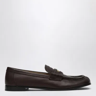 Miu Miu Brown Loafer With Penny Detail