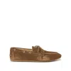 Miu Miu Unlined Loafers In Delave` Suede In Brown