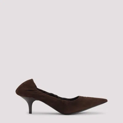 Miu Miu Brown Logo Heels