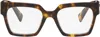 Miu Miu Brown Miu Glimpse Glasses In Multi