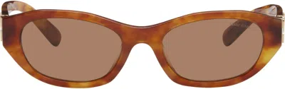 Miu Miu Brown Miu Glimpse Sunglasses