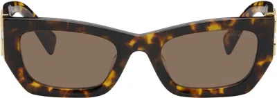 Miu Miu Brown Miu Glimpse Sunglasses