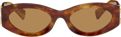 Miu Miu Brown Miu Glimpse Sunglasses