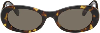 Miu Miu Brown Miu Glimpse Sunglasses