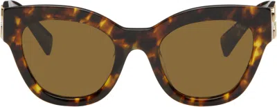 Miu Miu Brown Miu Glimpse Sunglasses