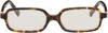 Miu Miu Brown Miu Regard Blue Light Glasses In Multi