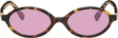 Miu Miu Brown Miu Regard Sunglasses