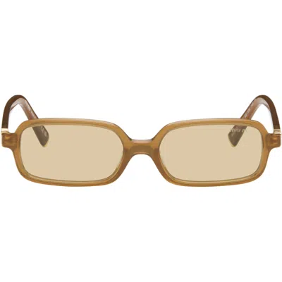 Miu Miu Brown Miu Regard Sunglasses