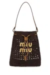 Miu Miu Mini Woven Fabric Bag