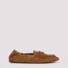 Miu Miu Loafers With Back Elasticated Detail In Brown