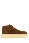 Miu Miu Suede Platform Ankle Boots In Brown
