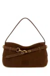 Miu Miu Brown Suede Avenue Shoulder Bag In Brown