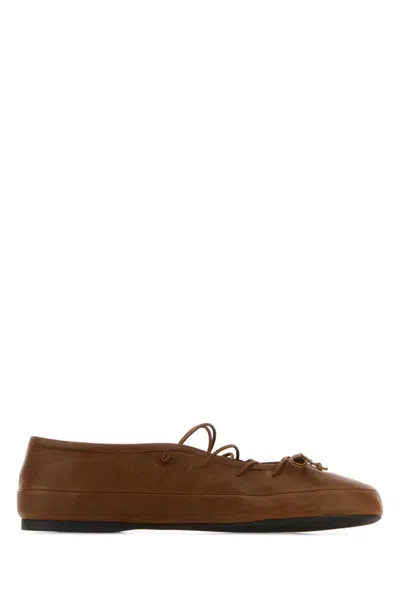 Miu Miu Brown Suede Ballet Flats