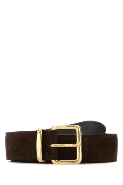 Miu Miu Brown Suede Belt