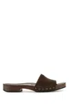 Miu Miu Women Suede Leather Sandals In Brown