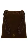 Miu Miu Brown Suede Pouch