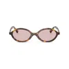 Miu Miu Tortoiseshell Oval Sunglasses In Brown