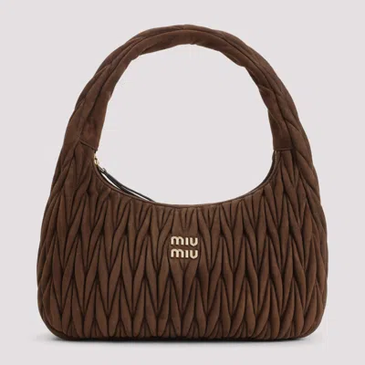 Miu Miu Brown Wander Matelass Shoulder Bag
