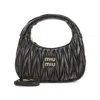 Miu Miu Brown Wander Matelasse Handbag In Brown