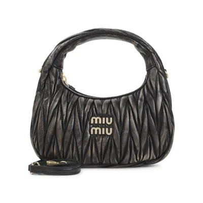 Miu Miu Brown Wander Matelasse Handbag