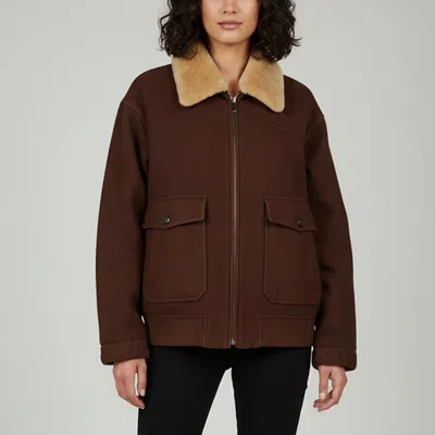 Pre-owned Miu Miu Brown Wool Blend Zip Up Jacket M