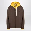 Miu Miu Hooded Bomber Jacket In Brown