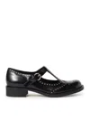 MIU MIU BRUSHED LEATHER BROGUE SHOES