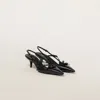 Miu Miu Patent Leather Slingbacks With Buckles Shoes In Black