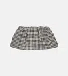 Miu Miu Bubble Gingham Cotton Miniskirt