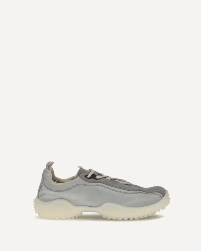 Miu Miu Bubble Sneakers In Technical Fabric And Suede In Grey