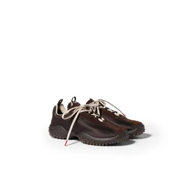 Miu Miu Bubble Technical Fabric And Suede Sneakers In Brown