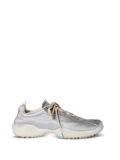 Miu Miu Sneakers Breathable Upper Contrast Color Flexible Fit In Gray